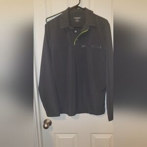 Cherokee Gray Half Button Uniform Shirt Small